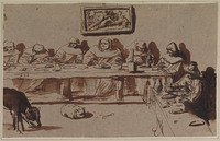 I 057
<br/>
Monniken aan de maaltijd
<br/>
<em>Mola, Pier Francesco (1612-1666)</em>